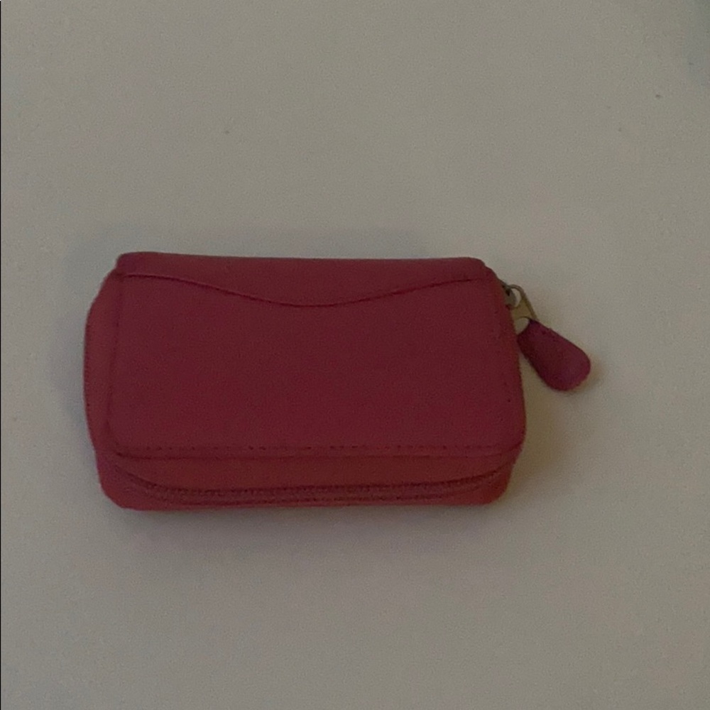 Pink luxurious leather wallet